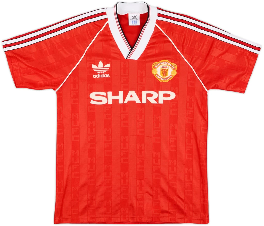 Manchester United 1988-90 Home Shirt &middot; The Sharp-Adidas Classic from the Late 80S