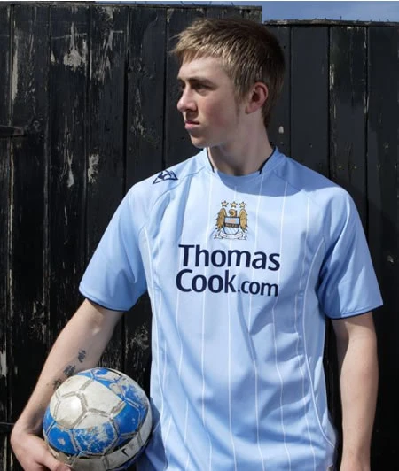 Man city new Le Coq Sportif home & away kits 07/08