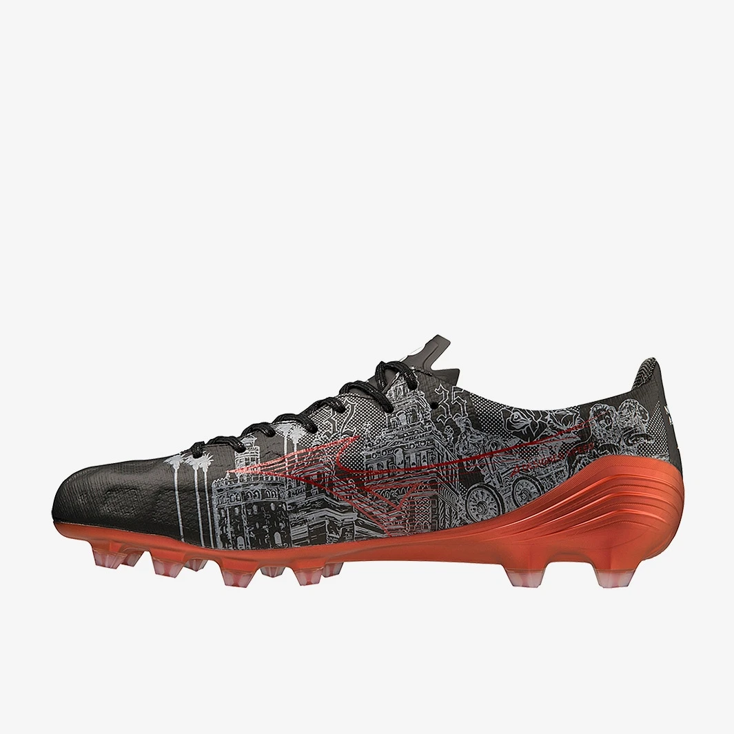 Mizuno Alpha x SR4 Made In Japan FG - Black / High Risk Red / Black