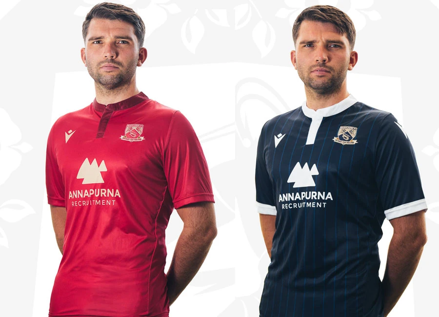 Morecambe 2020-21 Macron Centenary Home & Away Shirts