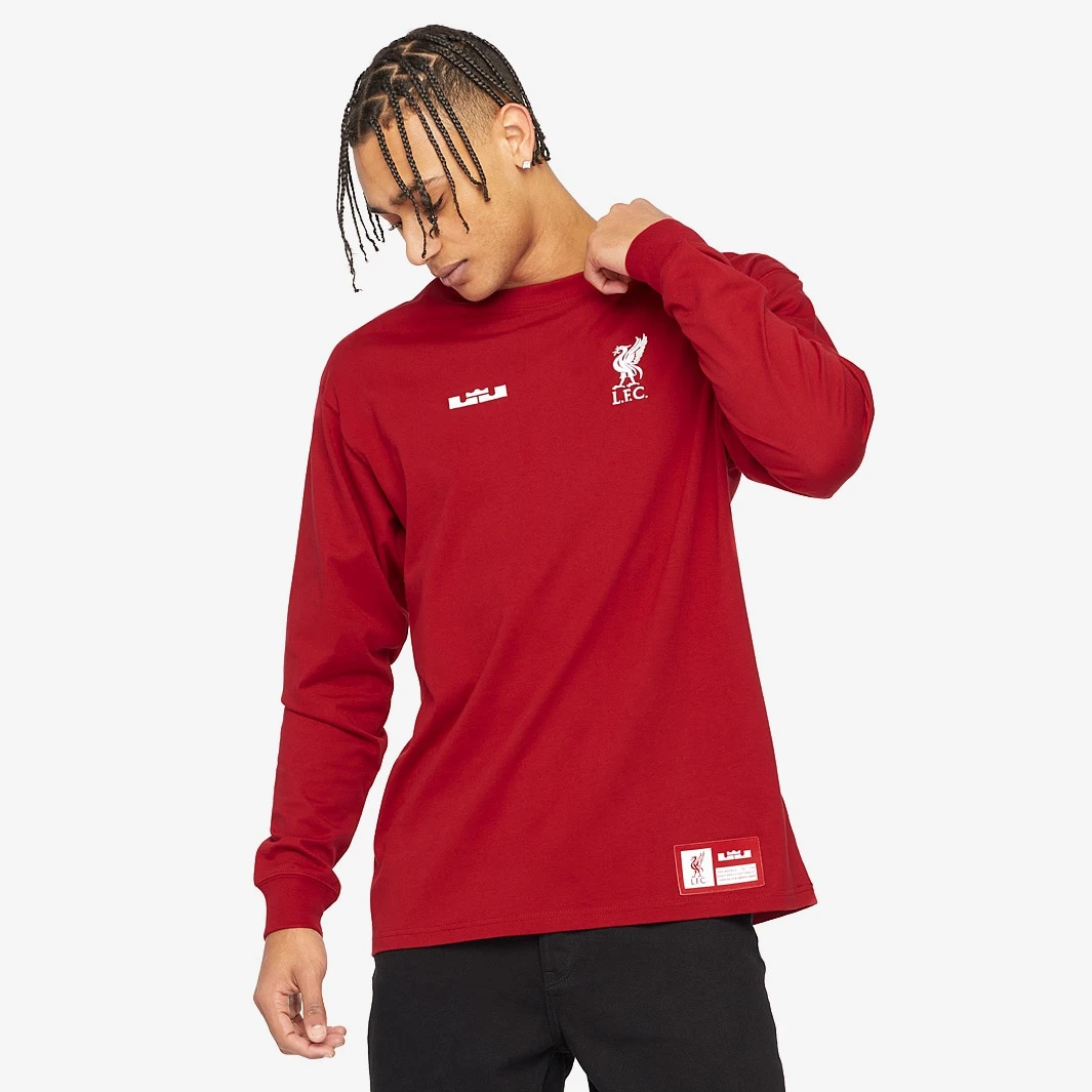 Nike LeBron James x Liverpool FC Max 90 LS T-Shirt - Tough Red