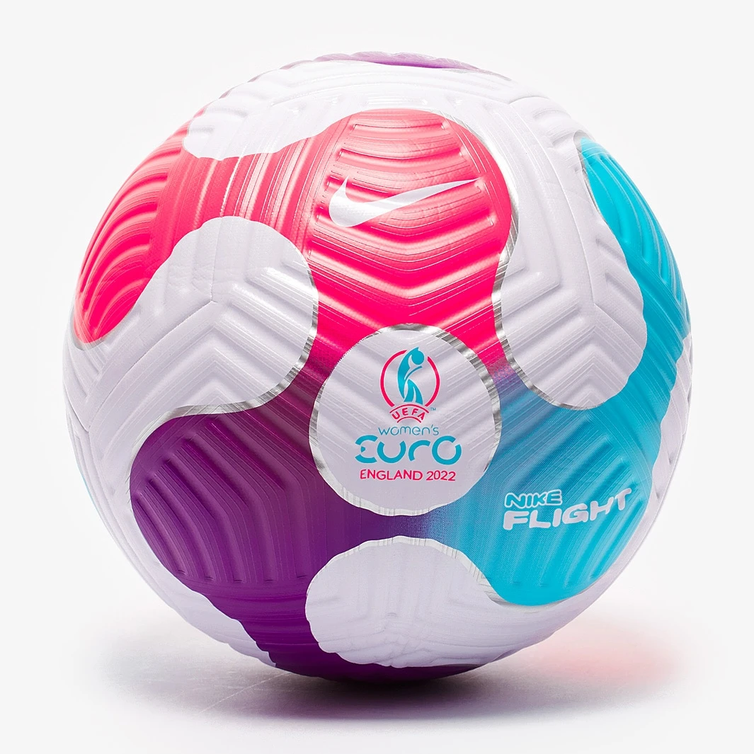 Nike UEFA Women&rsquo;s Euro 22 Flight  Match Ball - White / Racer Pink / Blue / White