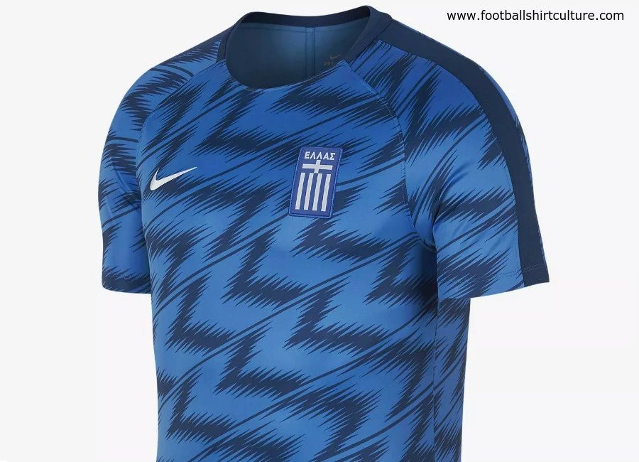 Nike 2018 Greece Dri-Fit Squad Football Top - Photo Blue / Gym Blue / White