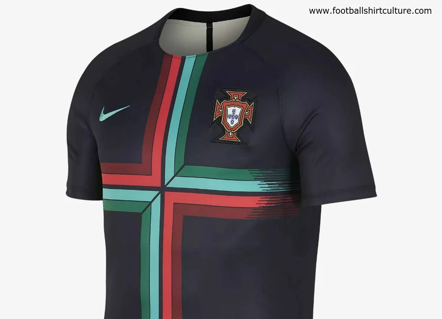 Nike 2018 Portugal Dri-Fit Squad Football Top - Black / Kinetic Green / Kinetic Green