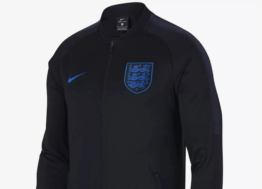 Nike England Dri-Fit Squad Track Jacket - Black / Black / Blackened Blue / Sport Royal
