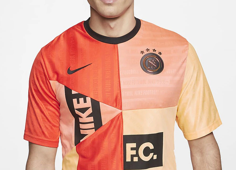 Nike F.C. Away Germany - Atomic Pink / Habanero Red / Melon Tint / Black #nikefootball #nikefc #footballshirt