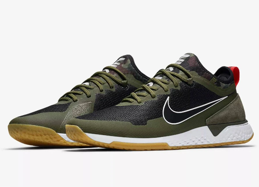 Nike F.C. IC Football Shoe - Black / Legion Green / Cargo Khaki / Black