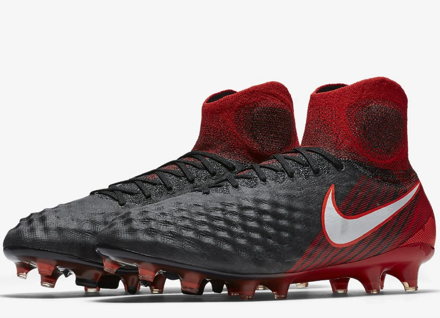 Nike Magista Obra II FG Fire & Ice - Black / University Red / Bright Crimson / White