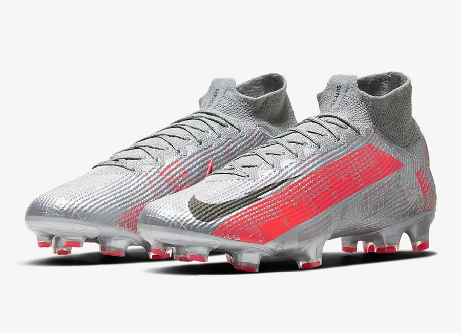 Nike Mercurial Superfly 7 Elite FG Neighbourhood - Metallic Bomber Grey / Particle Grey / Laser Crimson / Black #footballboots #nikefootball