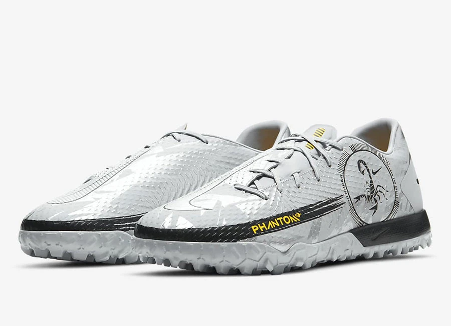 Nike Phantom Scorpion Academy TF - Wolf Grey / Black / Speed Yellow / Metallic Silver #nikefootball #5aside