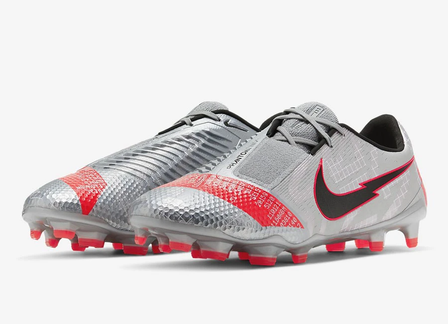 Nike Phantom Venom Elite FG Neighbourhood - Metallic Bomber Grey / Particle Grey / Laser Crimson / Black #footballboots #nikefootball