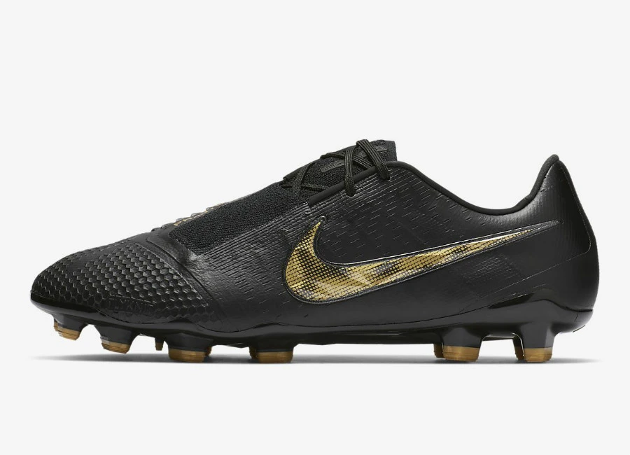 Nike PhantomVNM Elite FG Black Lux - Black / Metallic Vivid Gold #nikefootball #nikesoccer #footballboots