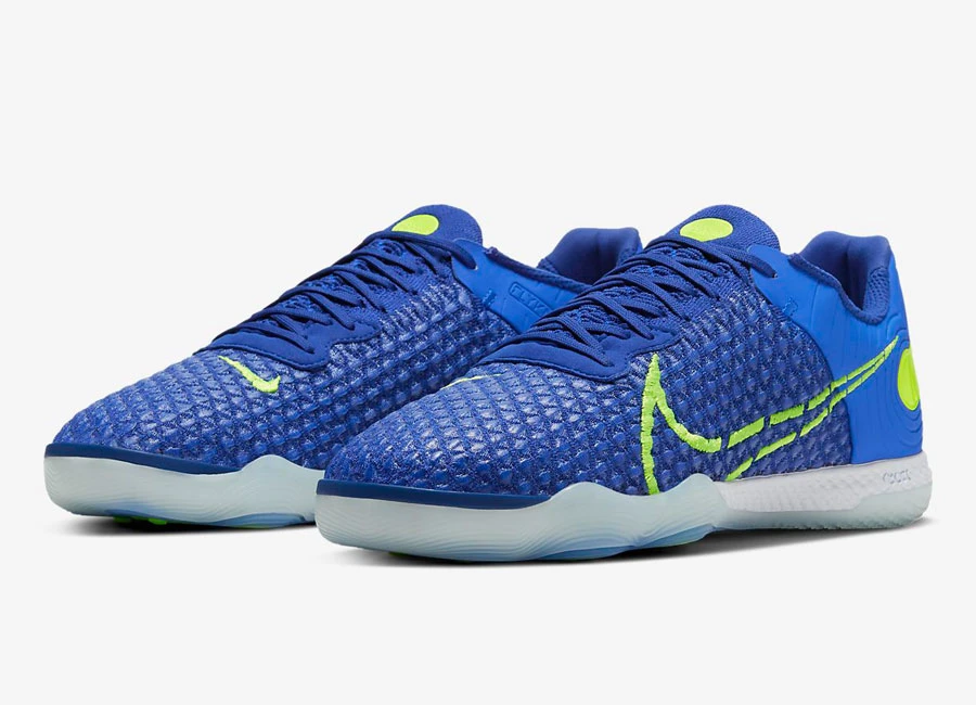 Nike React Gato Skycourt - Racer Blue / Deep Royal Blue / White / Volt #futsal #nikefootball