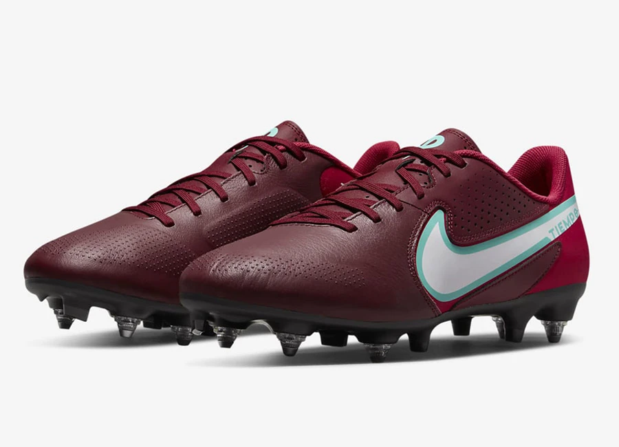 Nike Tiempo Legend 9 Academy SG-Pro AC - Team Red / Mystic Hibiscus / Bright Crimson / White #nikefootball #footballboots #nike #football