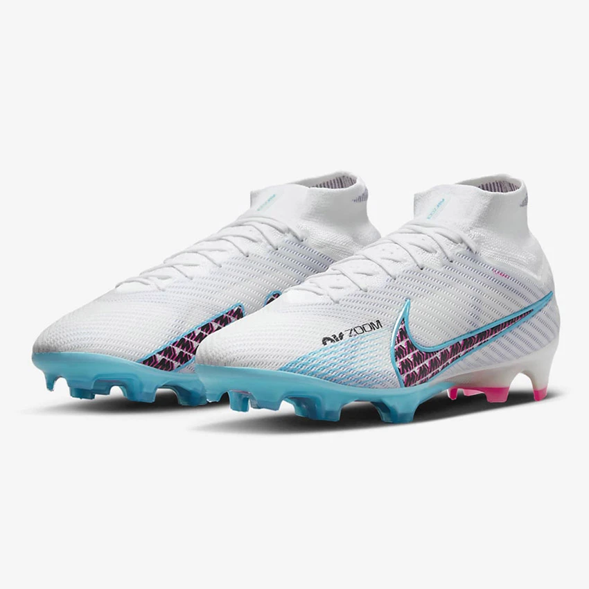 Nike Zoom Mercurial Superfly 9 Elite FG Blast - White / Pink Blast / Indigo Haze / Baltic Blue