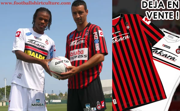 OGC Nice 08/09 Home and Away lotto Football Kits