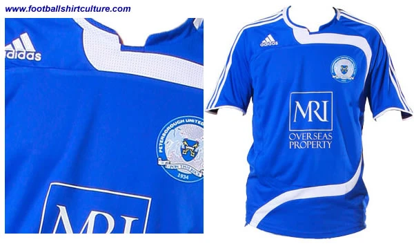 Peterborough United 08/09 adidas football shirts