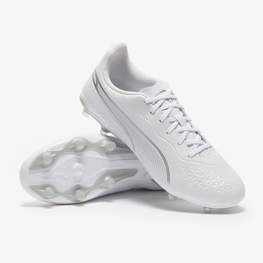 Puma King Match 75+25 FG/AG - Puma White / Puma Silver / Puma Black