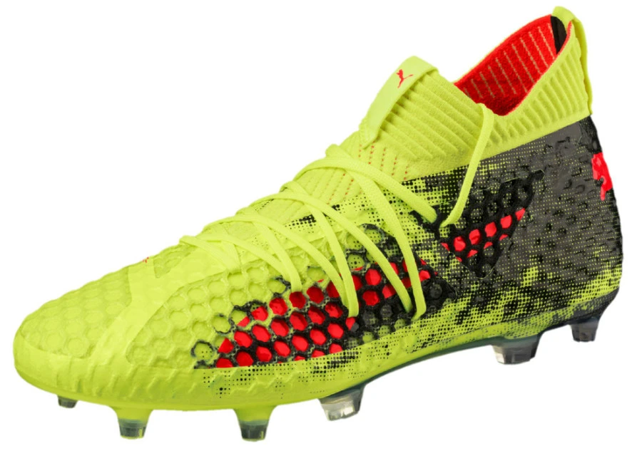 Puma Future 18.1 Netfit hyFG - Fizzy Yellow / Red Blast / Puma Black