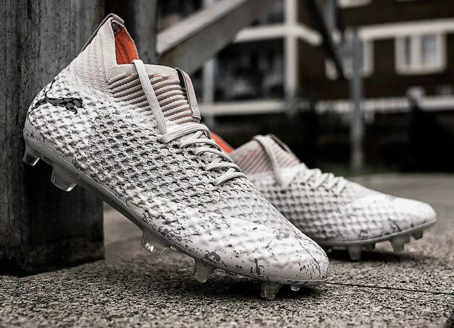 Puma Future 2.1 Netfit LDN FG/AG - Grey Violet / White / Shocking Orange