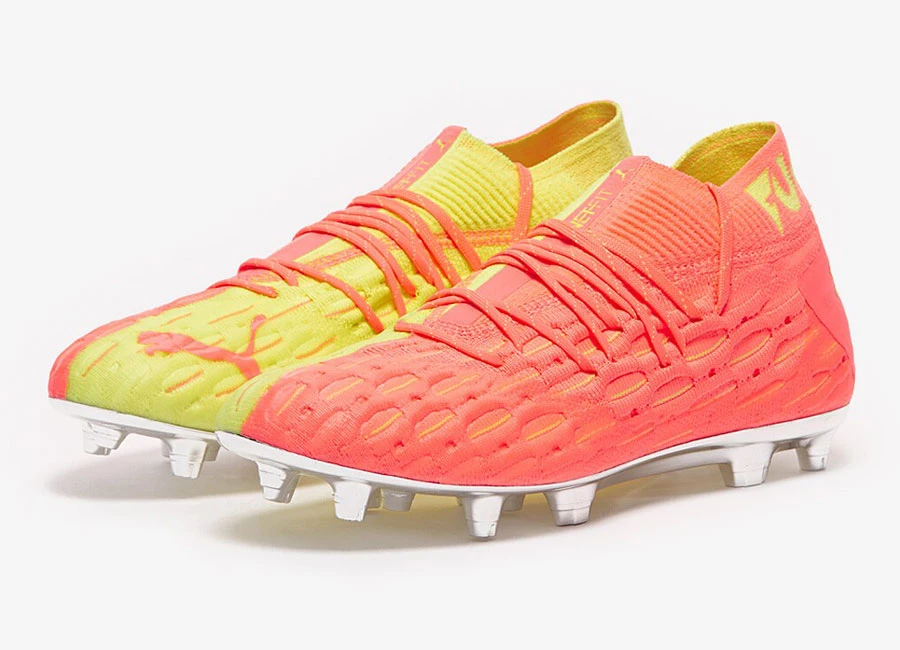 Puma Future 5.1 Netfit FG/AG - Energy Peach / Fizzy Yellow #footballboots #pumafootball