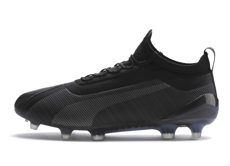 Puma One 5.1 FG/AG - Black / Black / Puma Aged Silver #footballboots #pumafootball