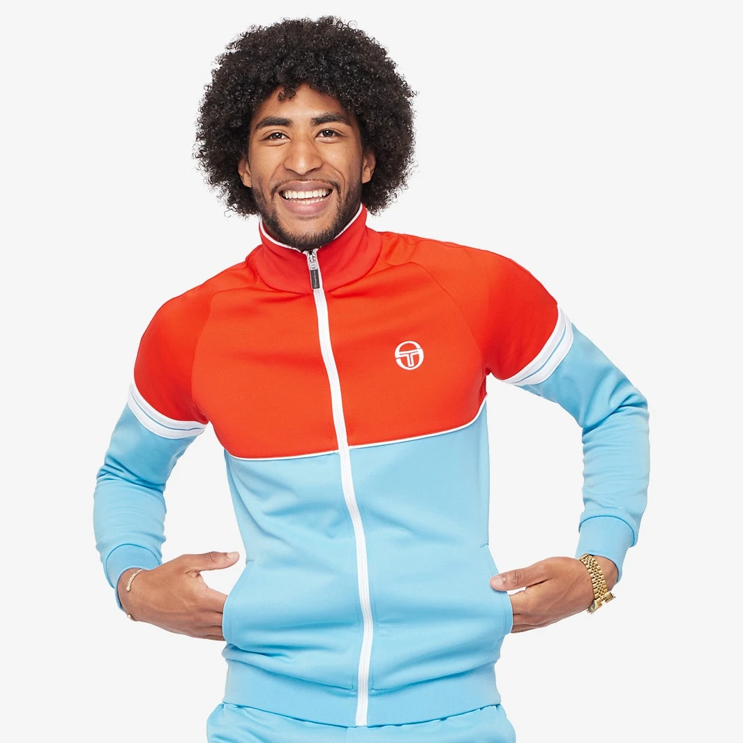 Sergio Tacchini Archivio Orion Track Top - Airy Blue / Grenadine / White