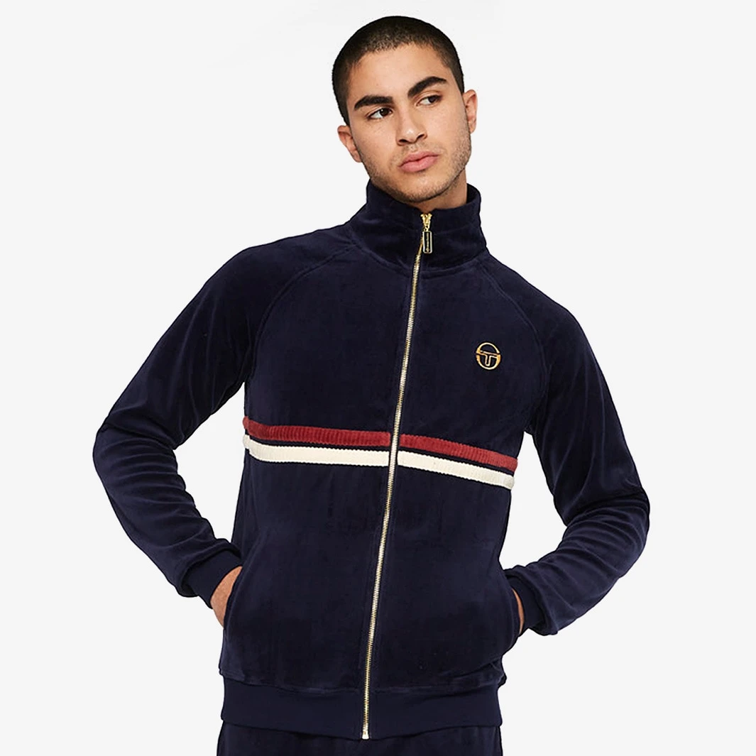 Sergio Tacchini Dallas Velour Track Top - Maritime Blue