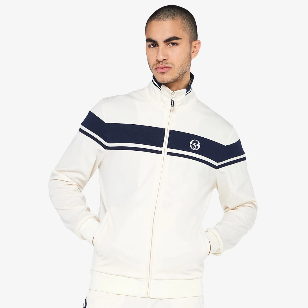Sergio Tacchini Damarindo Track Top - Buttercream / Maritime Blue