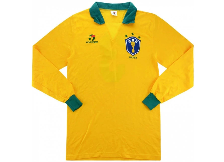 Topper 1991 Brazil Match Worn Home Shirt